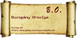Buzogány Orsolya névjegykártya