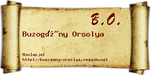 Buzogány Orsolya névjegykártya
